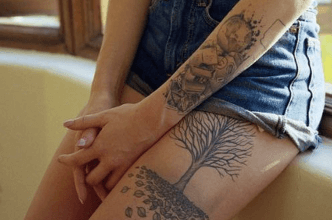 Female:9feridnqdr8= Leg Tattoo Ideas