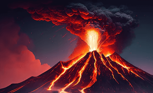 Animated:5yxujntb83w= Volcano Eruption