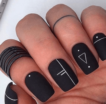 Simple:9cfke3ggcbm= Black Nail Designs